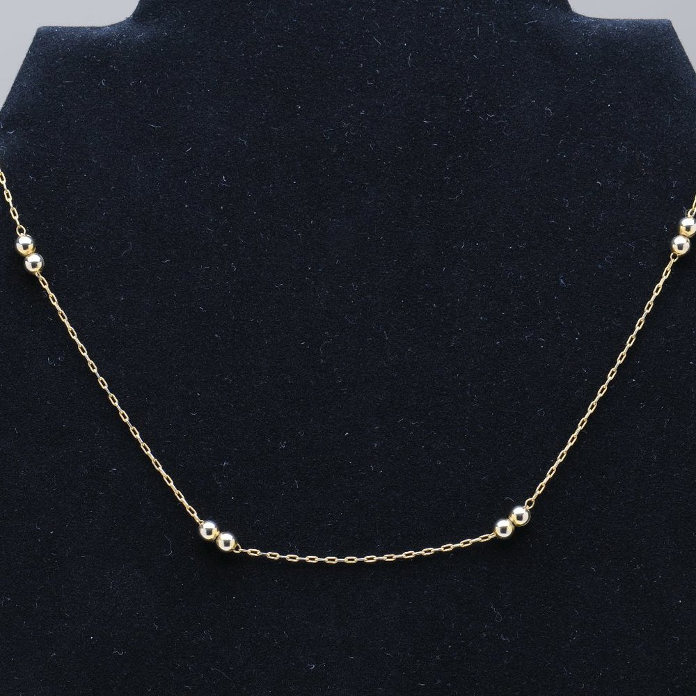 Delicate Gold Tone Choker Chain Necklace - FREE with Purchase*